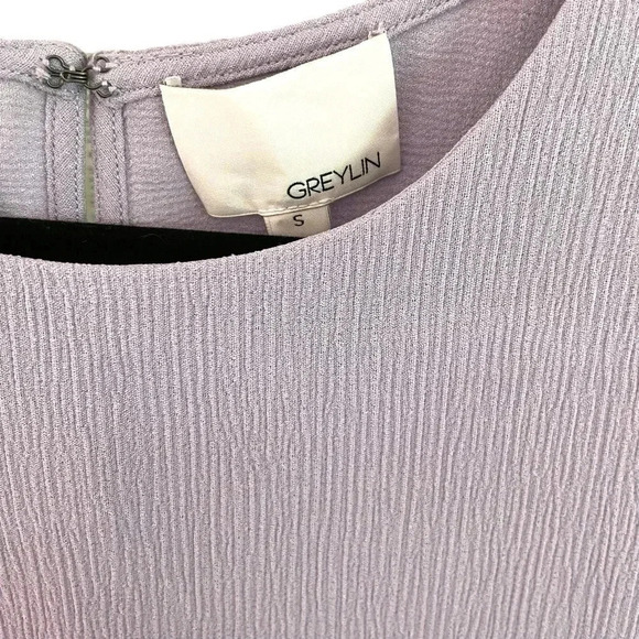 Anthropologie Greylin Chelsea Faux Wrap Top Long Sleeve Lilac - Picture 6 of 10